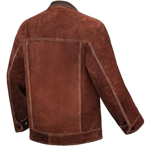 ARCCAPTAIN Leather Welding Jacket, FR Welder Jacket for Men Women image 6