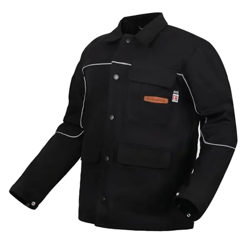 ARCCAPTAIN Welding Jacket, 11oz Flame Resistant Cotton Welding Jackets product details