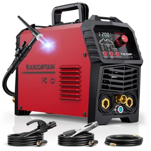 ARCCAPTAIN DC 5 In 1 TIG Welder With Pulse, 200A HF/Lift/Pulse/Spot TIG/MMA image 3