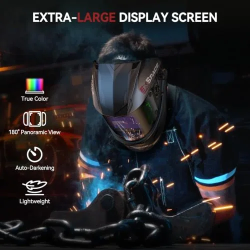 ARCCAPTAIN Welding Hood, 180° Panoramic View Auto Darkening Welding Helmet image 5