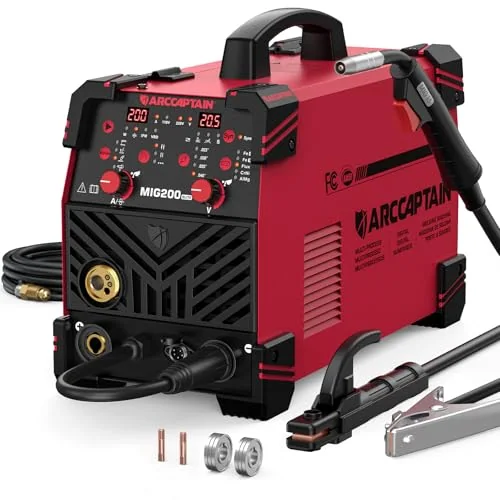 ARCCAPTAIN 200A MIG Welder, 6-in-1 Upgraded Multiprocess Welder 110V/220V image 2