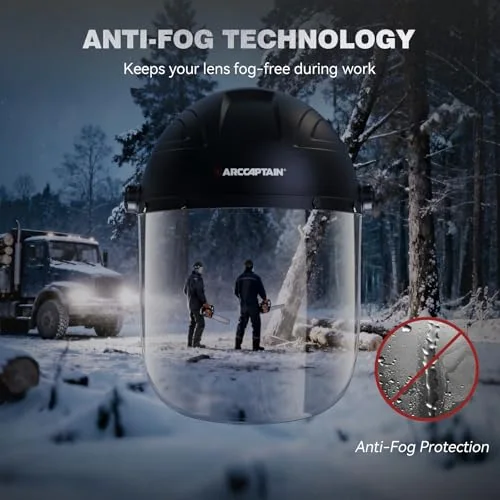 ARCCAPTAIN Anti-Fog Face Shield for Grinding and Cutting, Full Face Mask product details