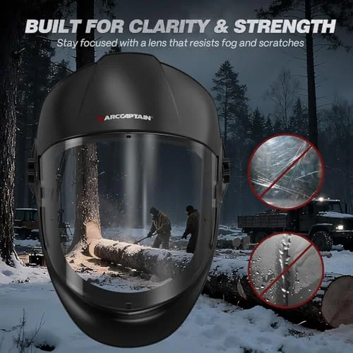 ARCCAPTAIN Anti-Fog Panoramic Full Face Shield, Clear Polycarbonate image 5