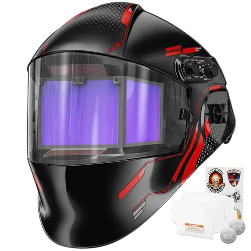 ARCCAPTAIN 180° Panoramic View Auto Darkening Welding Helmet, Welding Hood image 3