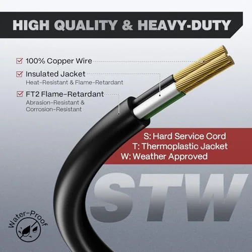 ARCCAPTAIN 30Amp 50ft Welder Extension Cord 10AWG Power Extension 250V image 4