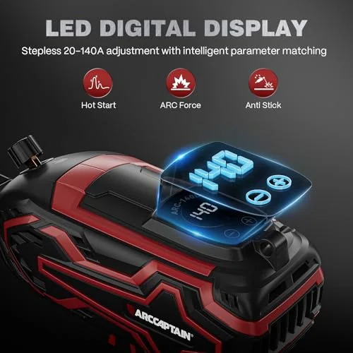 ARCCAPTAIN 140A Handheld Welder, LED Display Portable Welding Machine 110V image 4