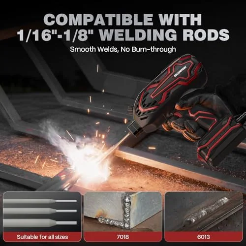 ARCCAPTAIN 140A Handheld Welder, LED Display Portable Welding Machine 110V image 6