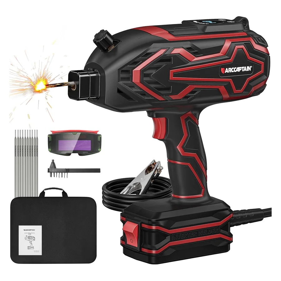 ARCCAPTAIN 140A Handheld Welder, LED Display Portable Welding Machine 110V