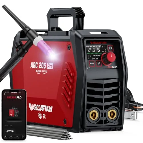 ARCCAPTAIN 205A Stick/Lift TIG Welder with Torch, 120V/240V Welder Machine image 2