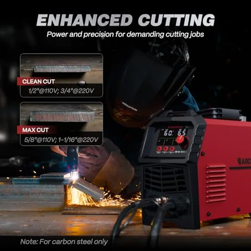 ARCCAPTAIN 60A Non-HF Plasma Cutter Machine, Blowback Pilot Arc, 110V/220V image 6