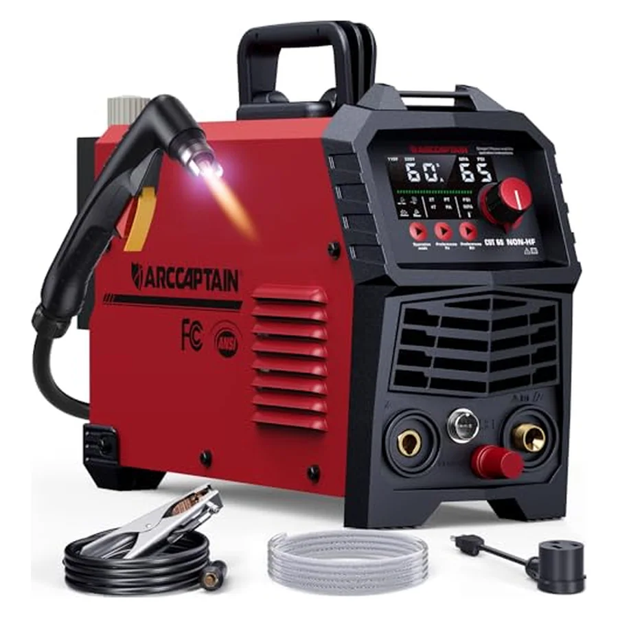 ARCCAPTAIN 60A Non-HF Plasma Cutter Machine, Blowback Pilot Arc, 110V/220V