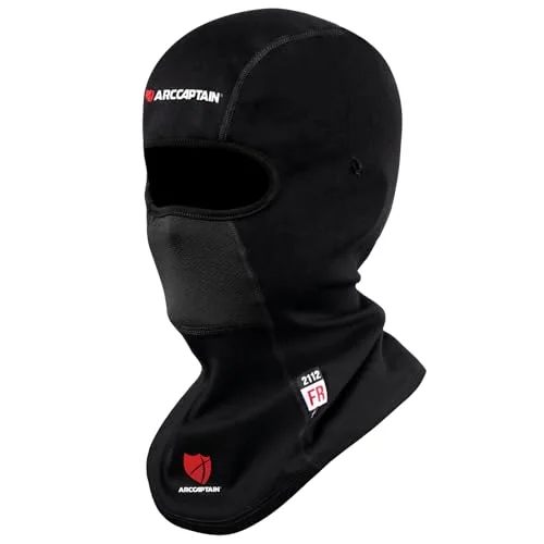 ARCCAPTAIN FR Balaclava, 7oz Arc Rated Face Mask, NFPA 2112 CAT2, Black image 2