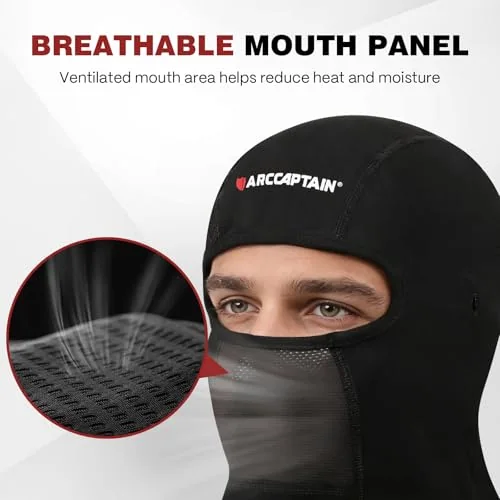 ARCCAPTAIN FR Balaclava, 7oz Arc Rated Face Mask, NFPA 2112 CAT2, Black image 3