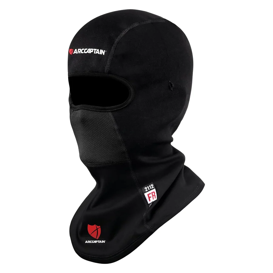 ARCCAPTAIN FR Balaclava, 7oz Arc Rated Face Mask, NFPA 2112 CAT2, Black