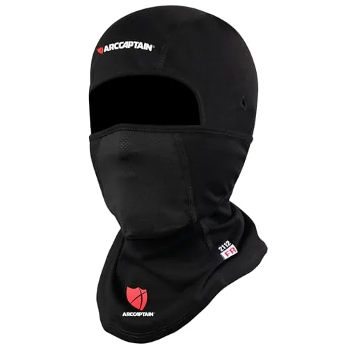ARCCAPTAIN FR Balaclava, 7oz Arc Rated Face Mask, NFPA 2112 CAT2, Black image 2