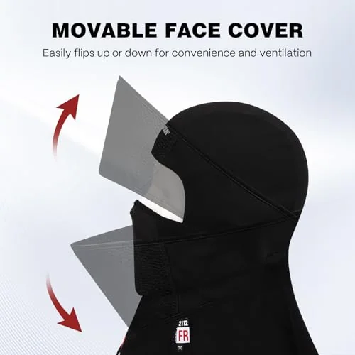 ARCCAPTAIN FR Balaclava, 7oz Arc Rated Face Mask, NFPA 2112 CAT2, Black image 3