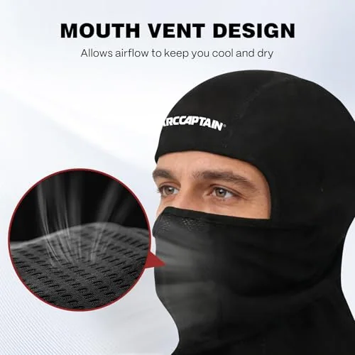 ARCCAPTAIN FR Balaclava, 7oz Arc Rated Face Mask, NFPA 2112 CAT2, Black image 5
