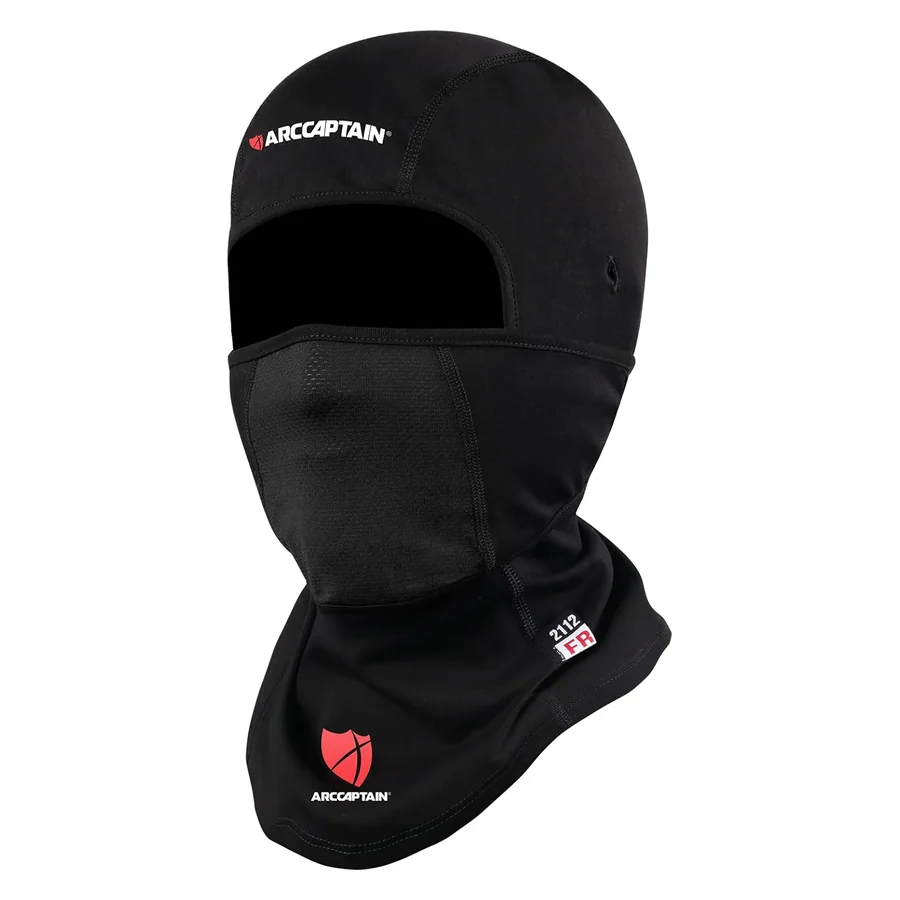 ARCCAPTAIN FR Balaclava, 7oz Arc Rated Face Mask, NFPA 2112 CAT2, Black