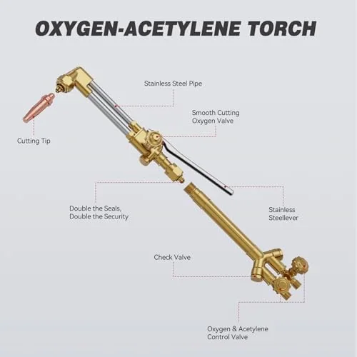 ARCCAPTAIN Heavy Duty Oxy Acetylene Cutting Torch with Check Valve image 4