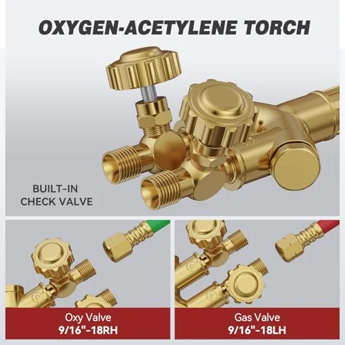 ARCCAPTAIN Heavy Duty Oxy Acetylene Cutting Torch with Check Valve image 5