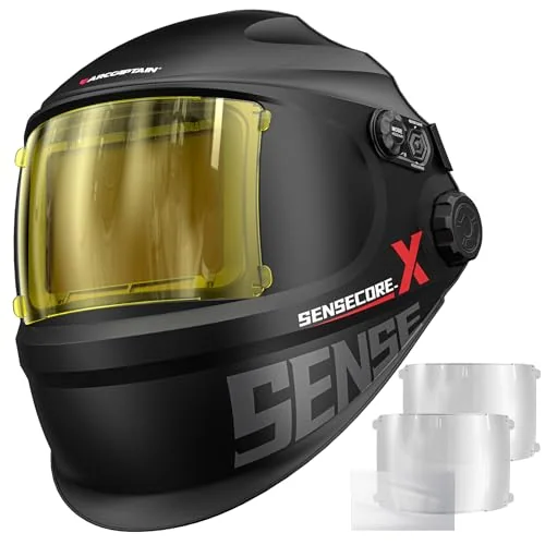 ARCCAPTAIN Premium Auto-Darkening Welding Helmet, 4.6" x 3.2" Screen product details