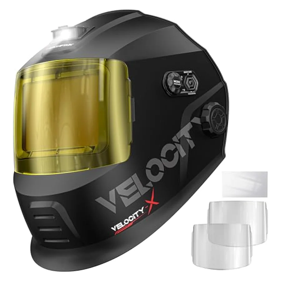 ARCCAPTAIN Intelligent Auto-Darkening Welding Helmet, 4.6" x 3.2" Screen