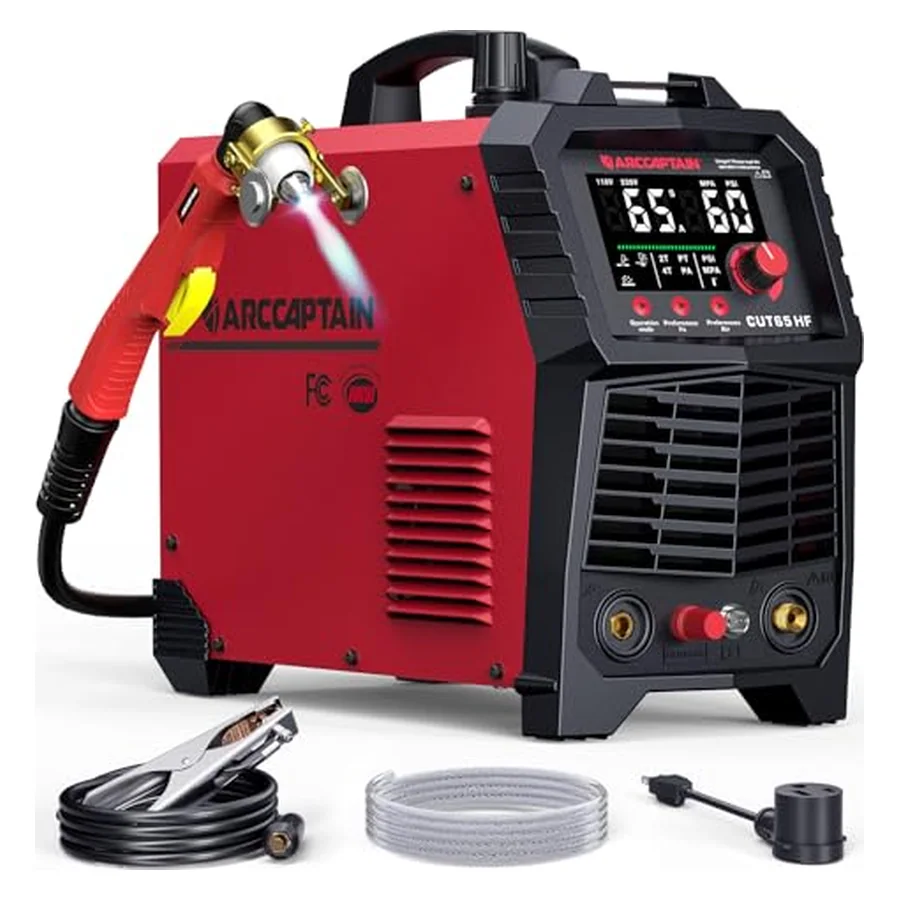 ARCCAPTAIN 65A Plasma Cutter Machine, Non-Touch Pilot Arc, 3-in-1 Cut Modes