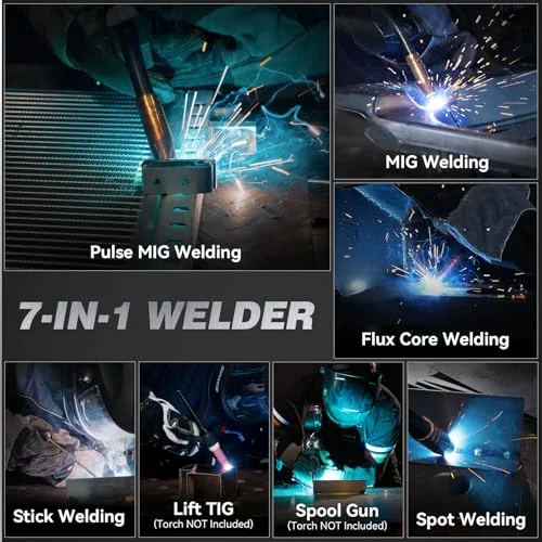 ARCCAPTAIN Pulse MIG Welder 200A Aluminum Welding Machine 110V 220V MIG200P product details