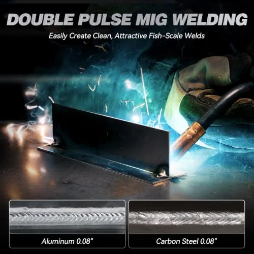 ARCCAPTAIN Double Pulse MIG Welder 250A 8-in-1 Aluminum Welding MIG250DP product details