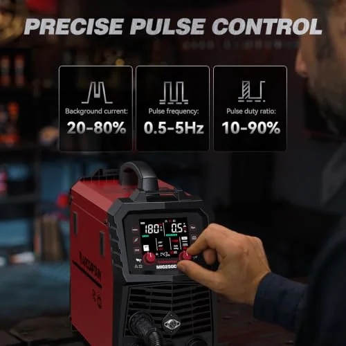 ARCCAPTAIN Double Pulse MIG Welder 250A 8-in-1 Aluminum Welding MIG250DP image 5
