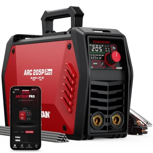 ARCCAPTAIN 205A Pulse Stick Welder, ARC/Lift TIG Welding Machine 10PCS Rods image 2