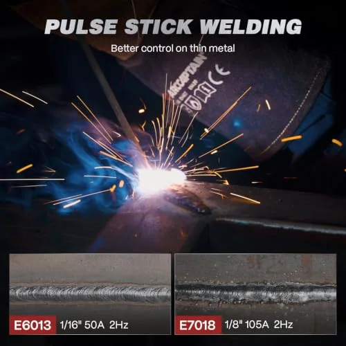 ARCCAPTAIN 205A Pulse Stick Welder, ARC/Lift TIG Welding Machine 10PCS Rods image 5
