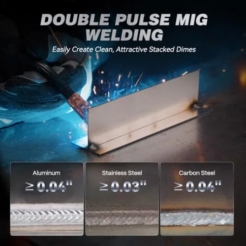 ARCCAPTAIN MIG205DP Pro Dual Pulse MIG Welder 205A 8-in-1 Aluminum Welding image 5
