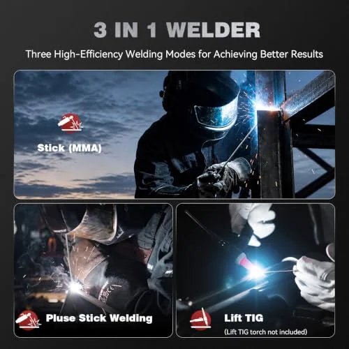 ARCCAPTAIN 200A Pulse Stick Welder, ARC/Lift TIG Welding Machine 10PCS Rods image 3