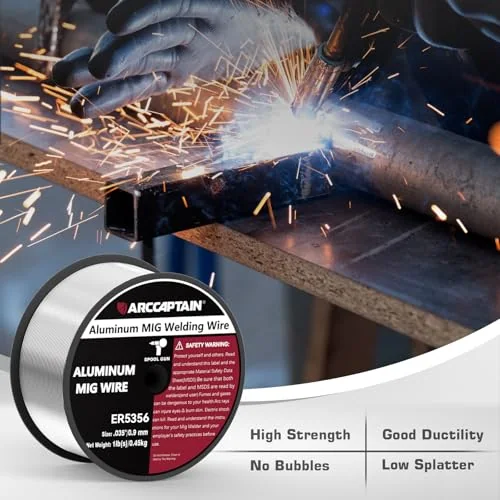 ARCCAPTAIN Magnesium Aluminum Welding Wire ER5356 .035" MIG Welding Wire, 1 Pound Spool x 5 product details