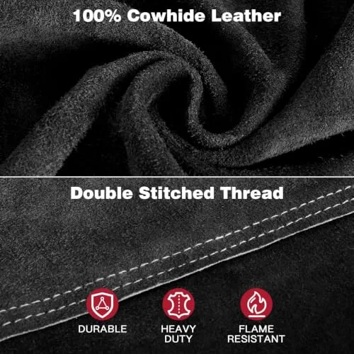 ARCCAPTAIN Leather Welding Jacket, FR Welder Jacket for Men Women product details